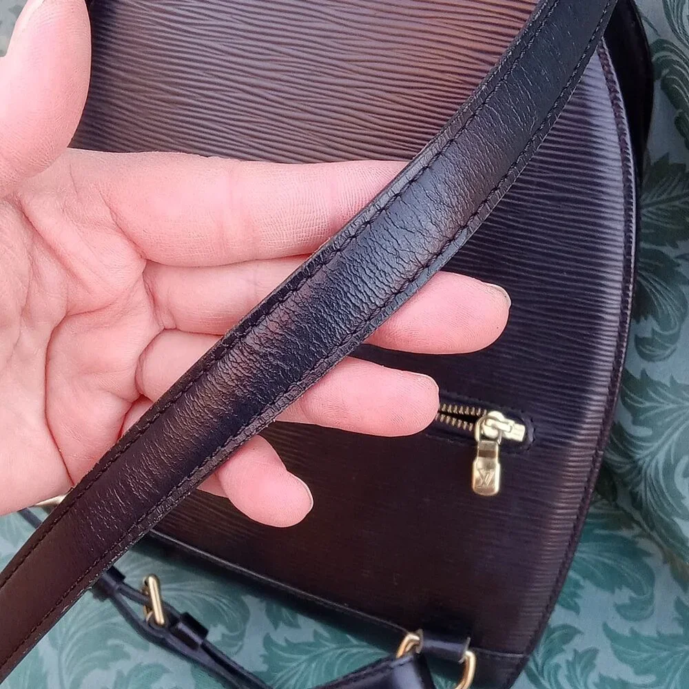 Authentic LOUIS VUITTON Black Epi Leather Mabillon Backpack Bag